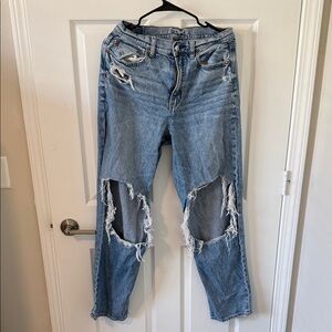 Light Blue Distressed High-Rise Women’s Jeans